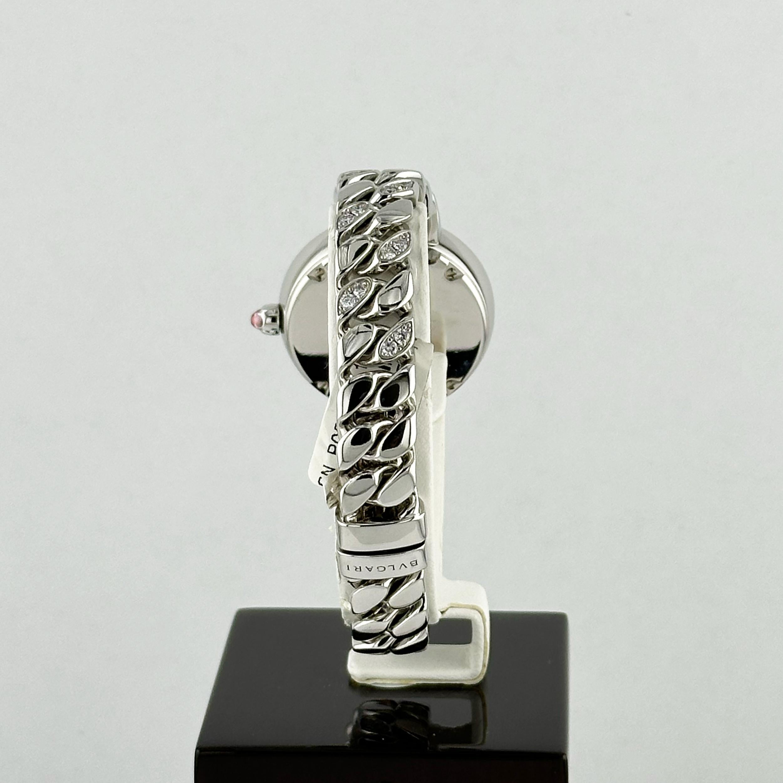 Bulgari Catene Watch 31MM White Gold with Diamonds In New Condition For Sale In North Miami Beach, FL