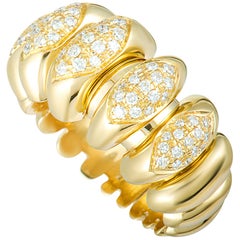 Bulgari Celtaura Diamond Yellow Gold Band Ring