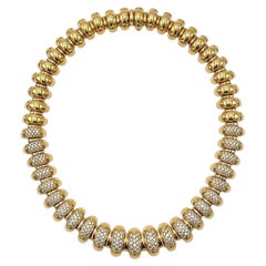 BULGARI "Celtaura" Gold Diamond Collar Necklace