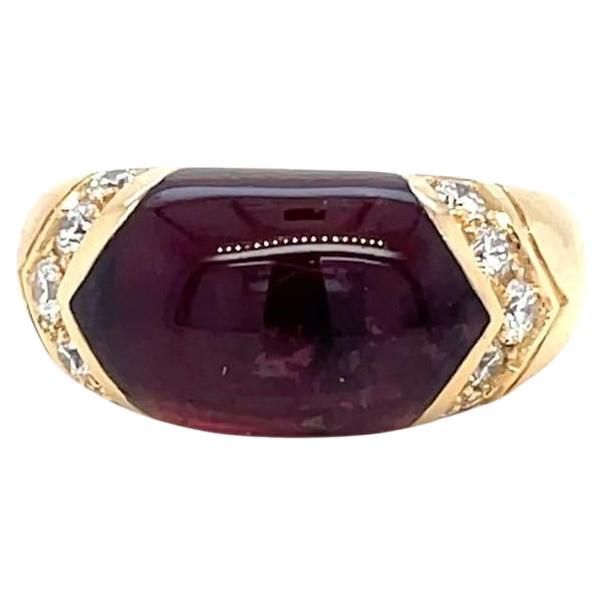 Bulgari Celtaura Tourmaline Diamond Gold Band Ring