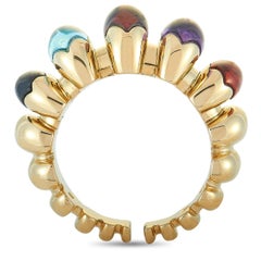 Bulgari Celtica Tourmaline, Topaz, Amethyst and Citrine Yellow Gold Ring