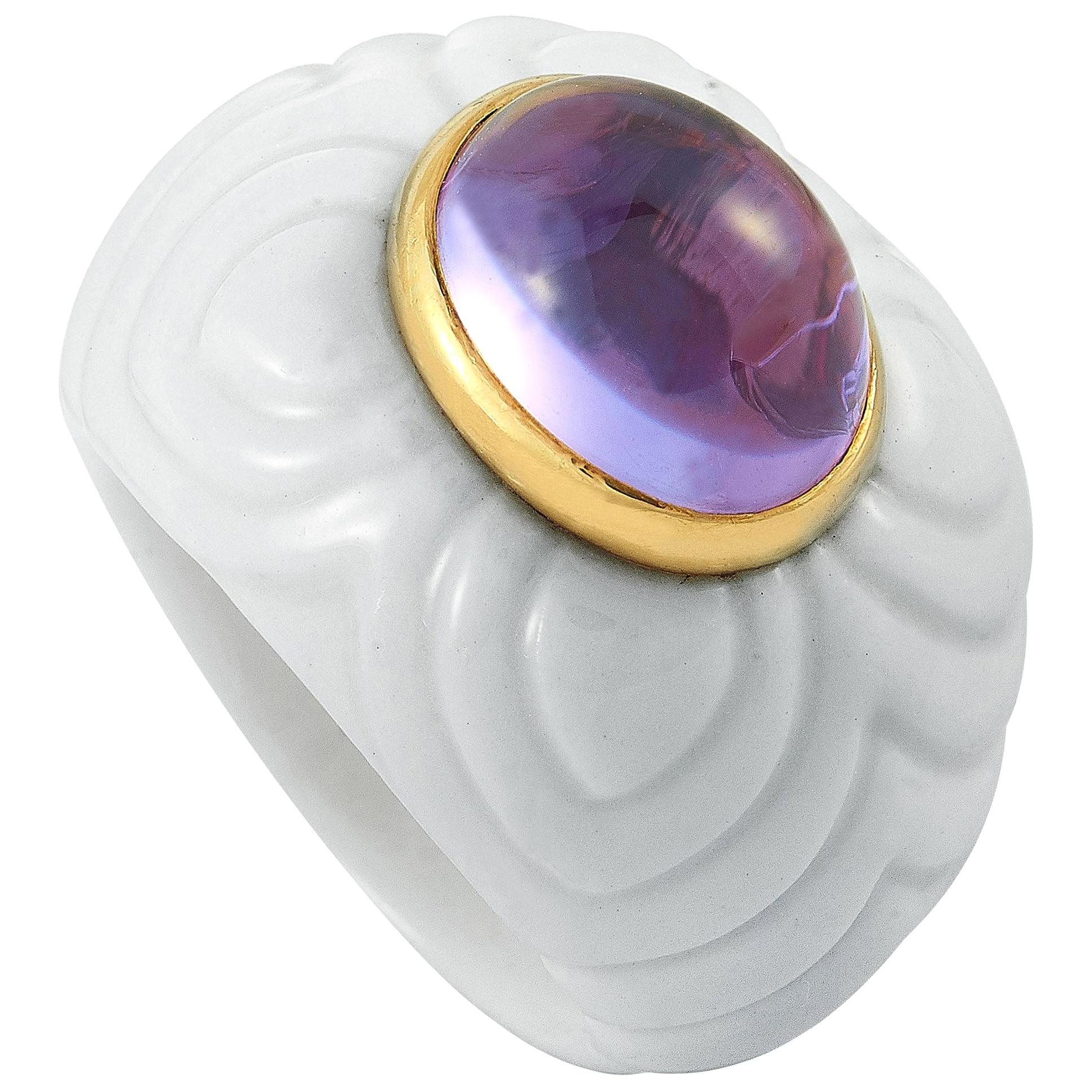 極美品 BVLGARI 長財布 レザー ヘザーアメジスト リング 307