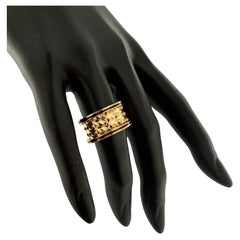 Anillo Bulgari de cerámica de oro rosa con forma de roca B.zero1