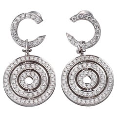 Bulgari Cerchi Astrale 18k Gold Diamond Drop Earrings