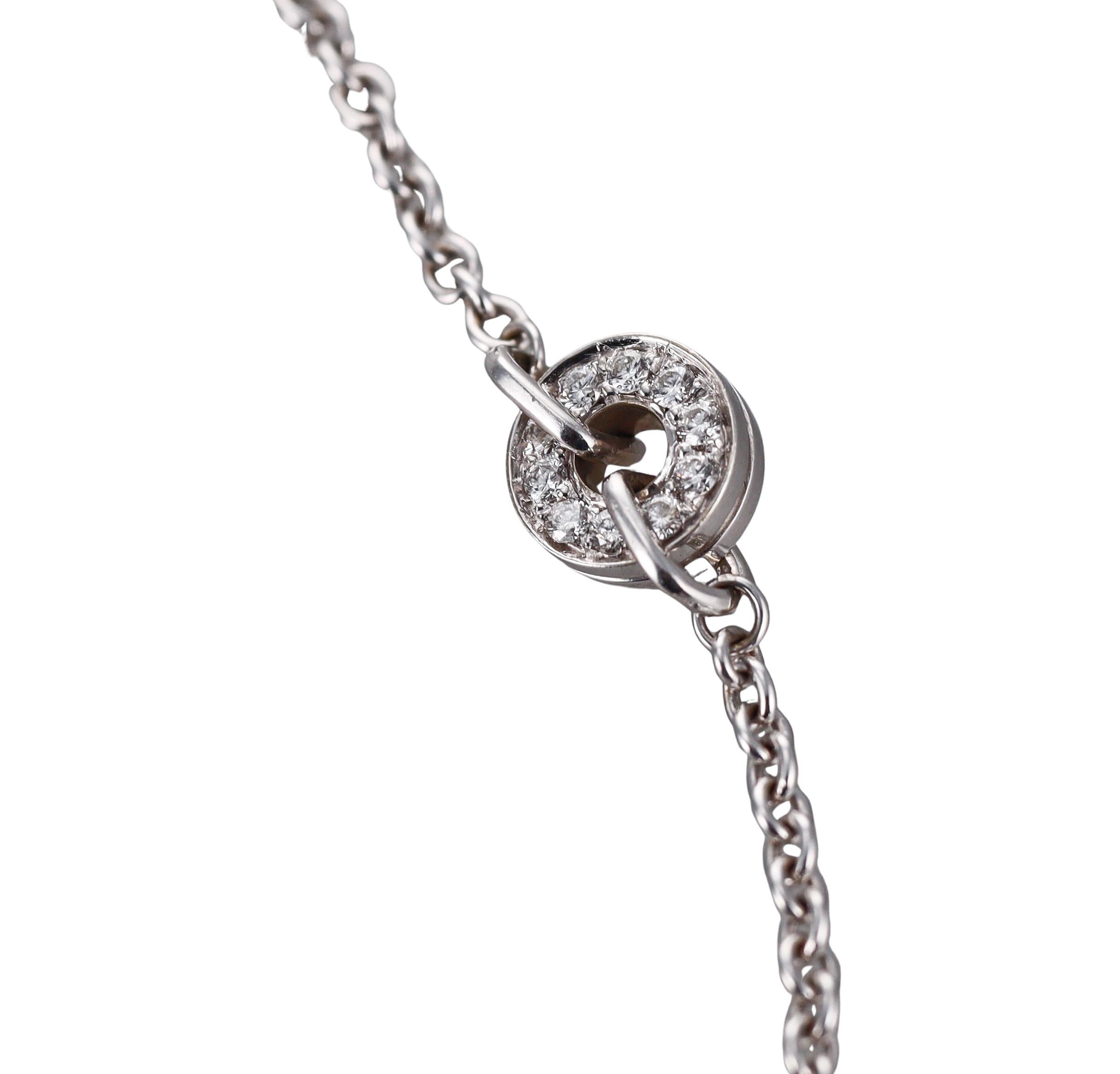Taglio rotondo Bulgari Cerchi Astrale - Collana con diamanti in oro 18k in vendita