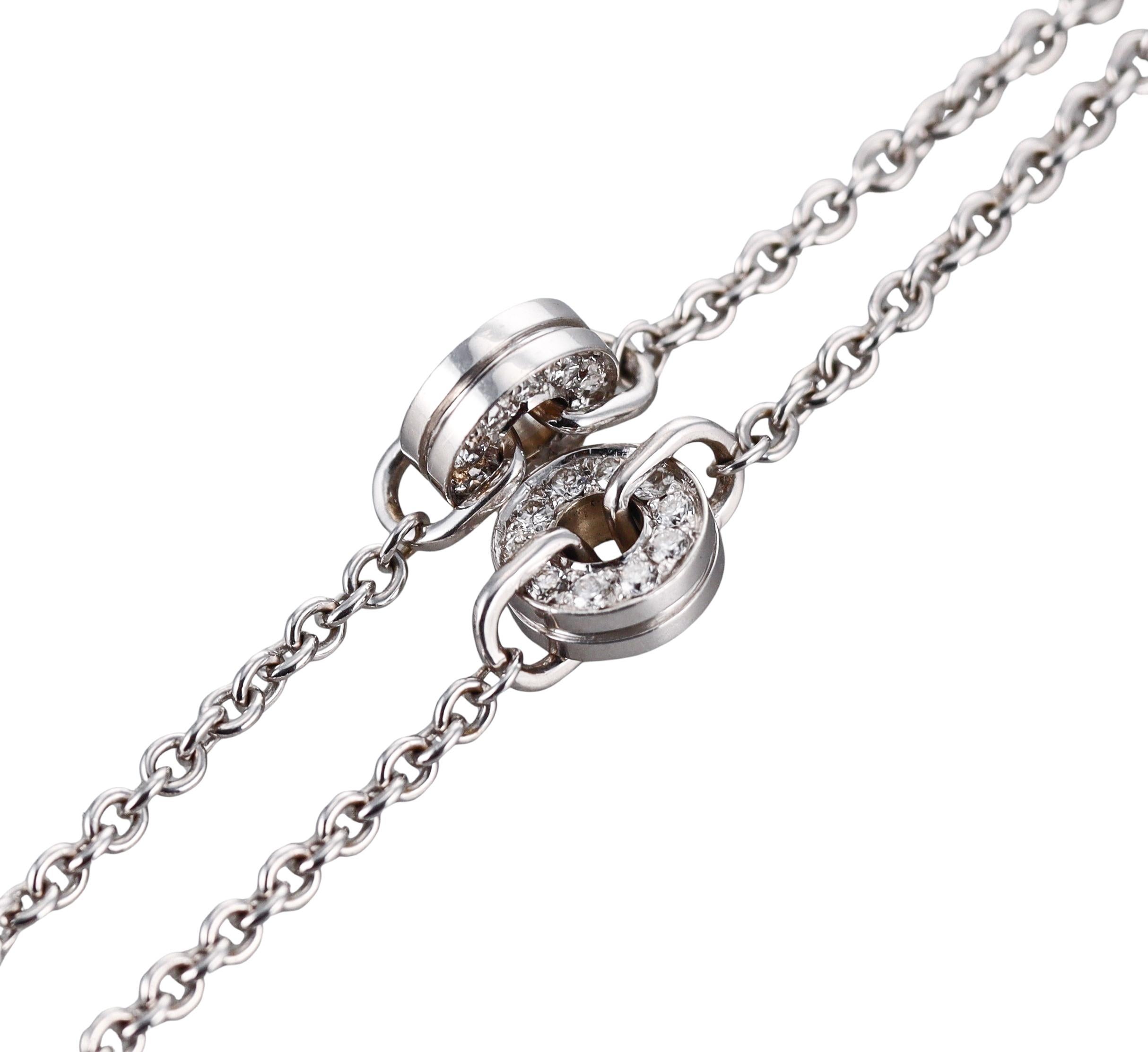 Bulgari Cerchi Astrale - Collana con diamanti in oro 18k in vendita 1