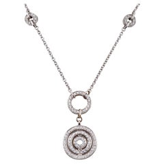 Bulgari Collier pendentif Cerchi Astrale en or 18 carats avec diamants