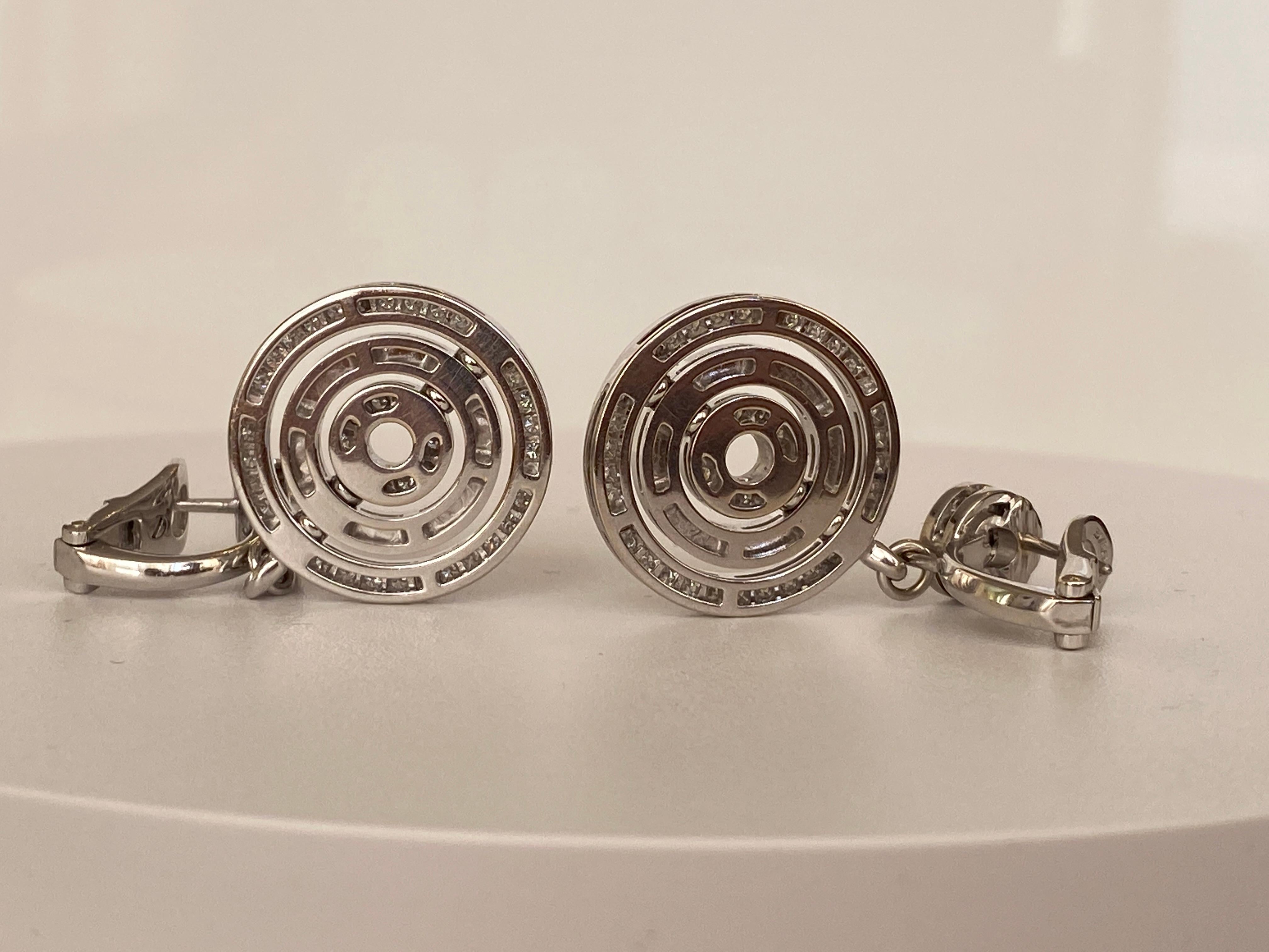 Women's Bulgari Cerchi Astrale Diamond White Gold Bvlgari Earrings For Sale