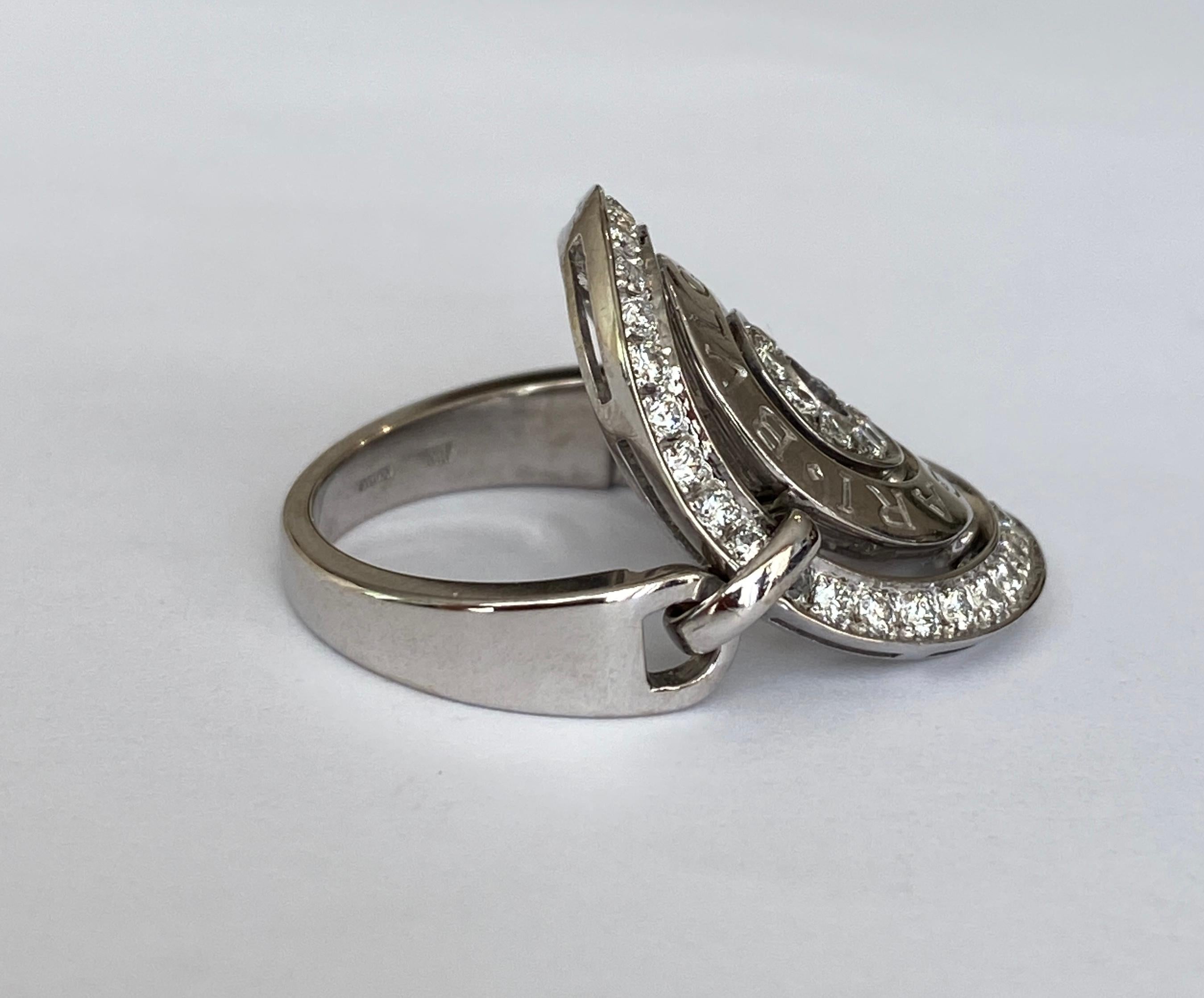 Contemporary Bulgari Cerchi Astrale Diamond White Gold Bvlgari Ring