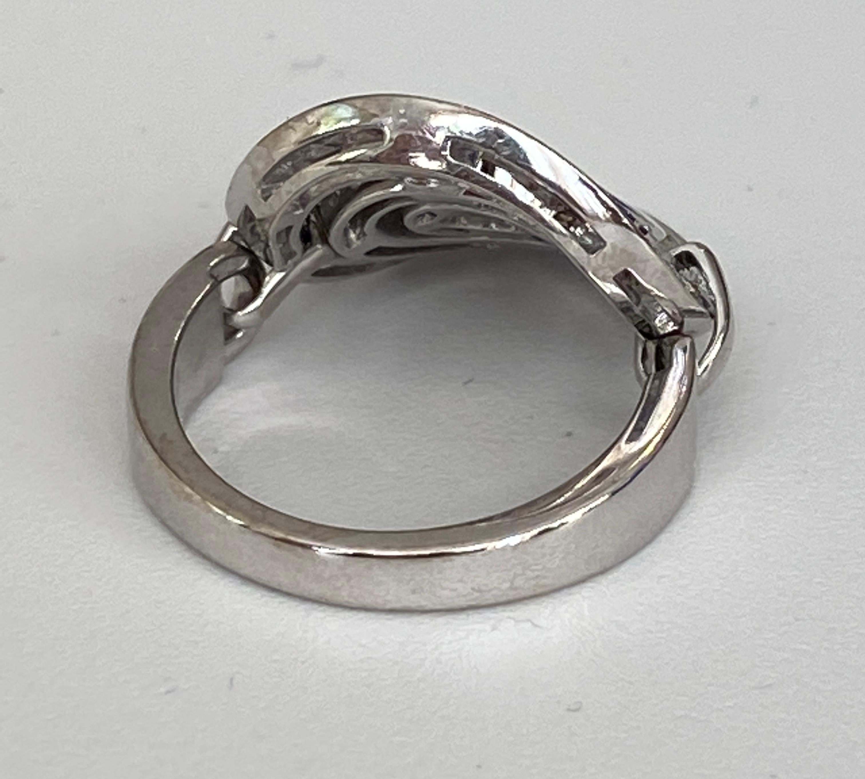 Women's or Men's Bulgari Cerchi Astrale Diamond White Gold Bvlgari Ring