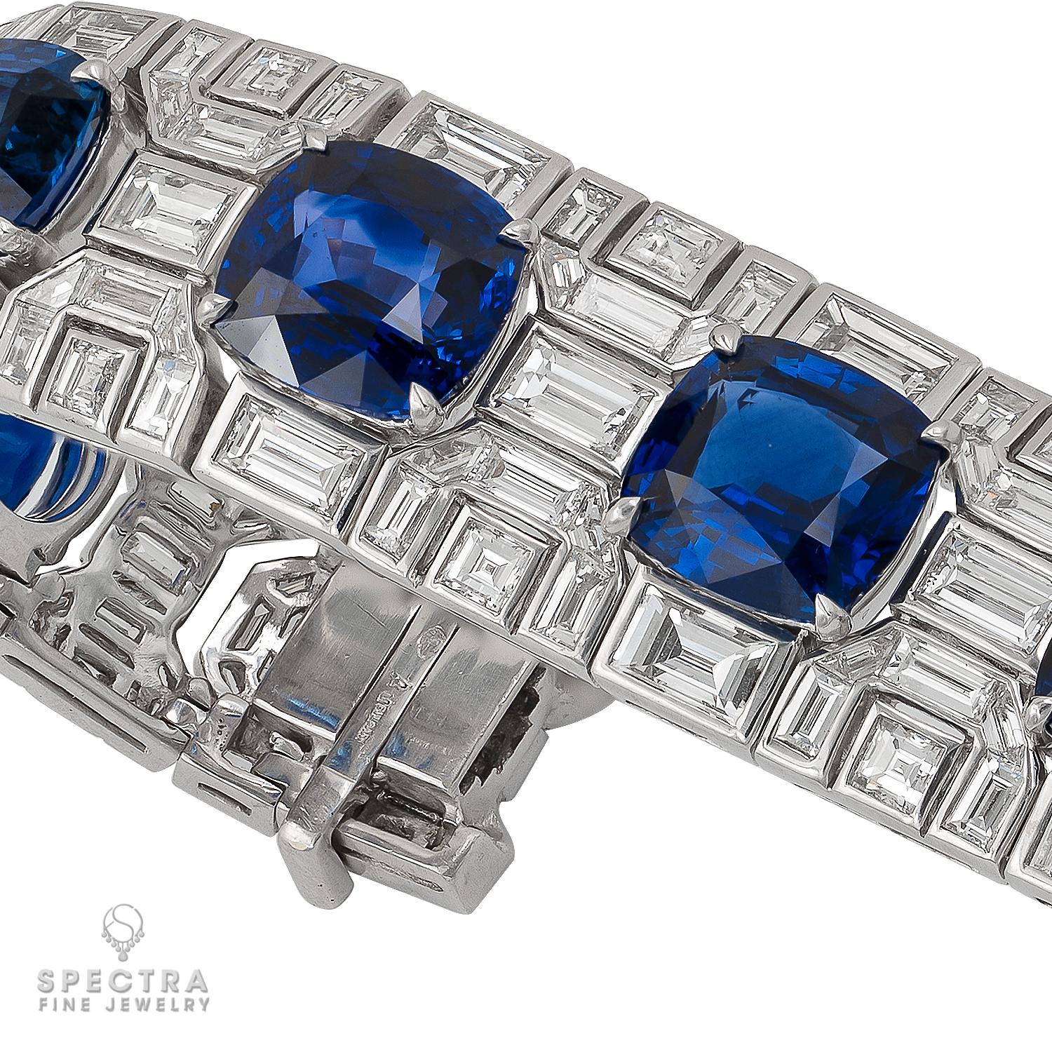 Bulgari Ceylon Blauer Saphir Diamant-Armband, um 1980 im Zustand „Gut“ im Angebot in New York, NY