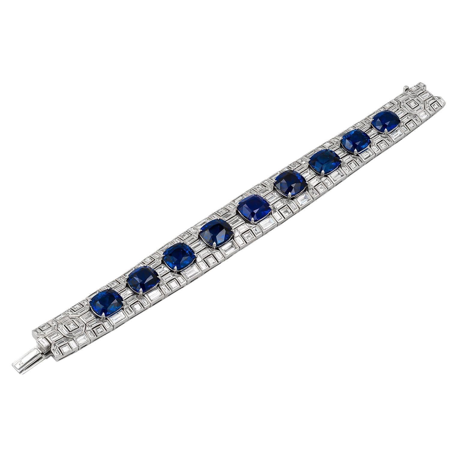 Bulgari Ceylon Blauer Saphir Diamant-Armband, um 1980 im Angebot