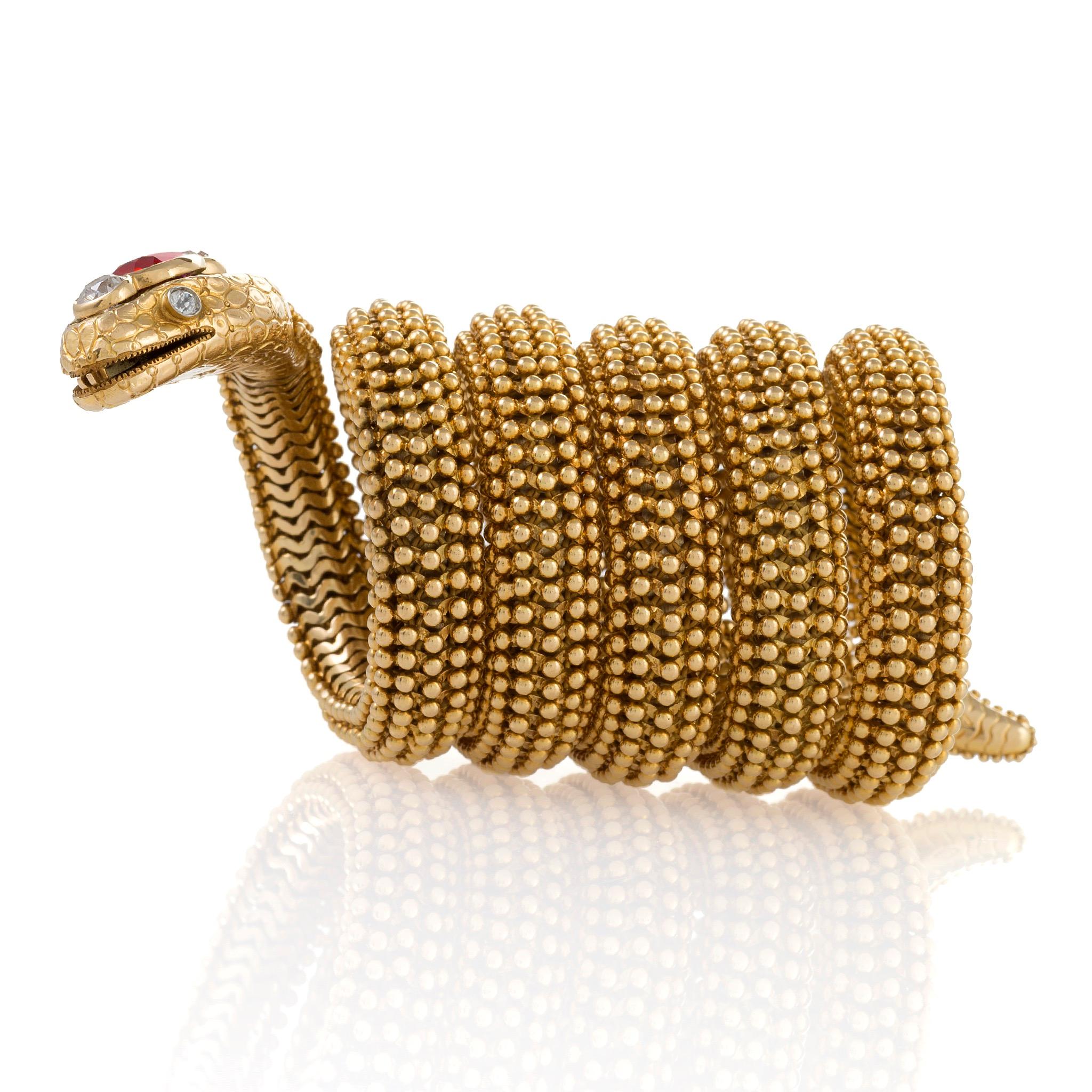 Bracelet Serpenti en rubis de Ceylan de Bulgari Pour femmes en vente