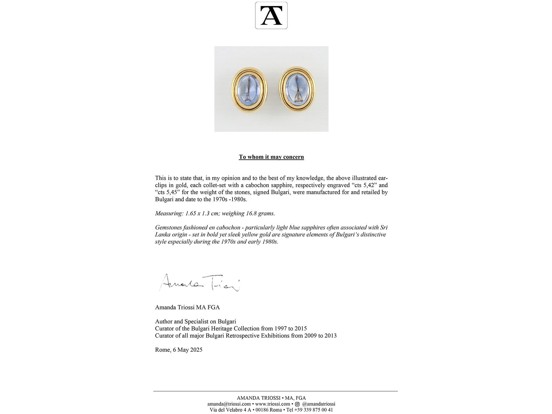 Bulgari Ceylon Sapphire Earrings, Italian, circa 1970 For Sale 2