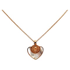 Bulgari Chain Necklace Cuore Rose Gold
