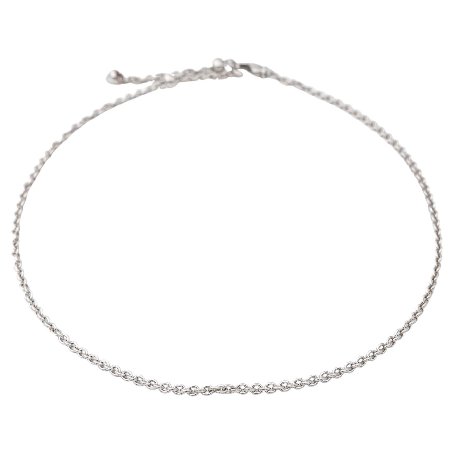 Bulgari Chain Necklace White Gold For Sale