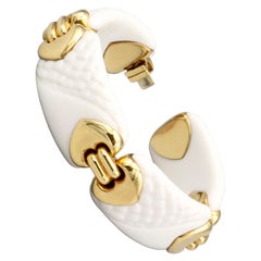 Bulgari Chandra Porcelain 18k Gold Bracelet