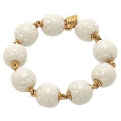 Bulgari Chandra Porcelain Gold Bracelet