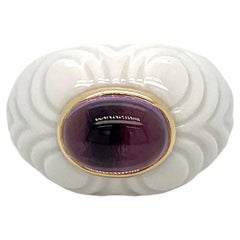 Bulgari Chandra Bague en or, tourmaline et porcelaine