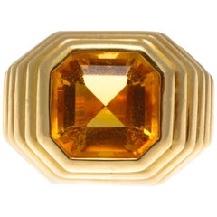 Bulgari Citrine Gold Ring