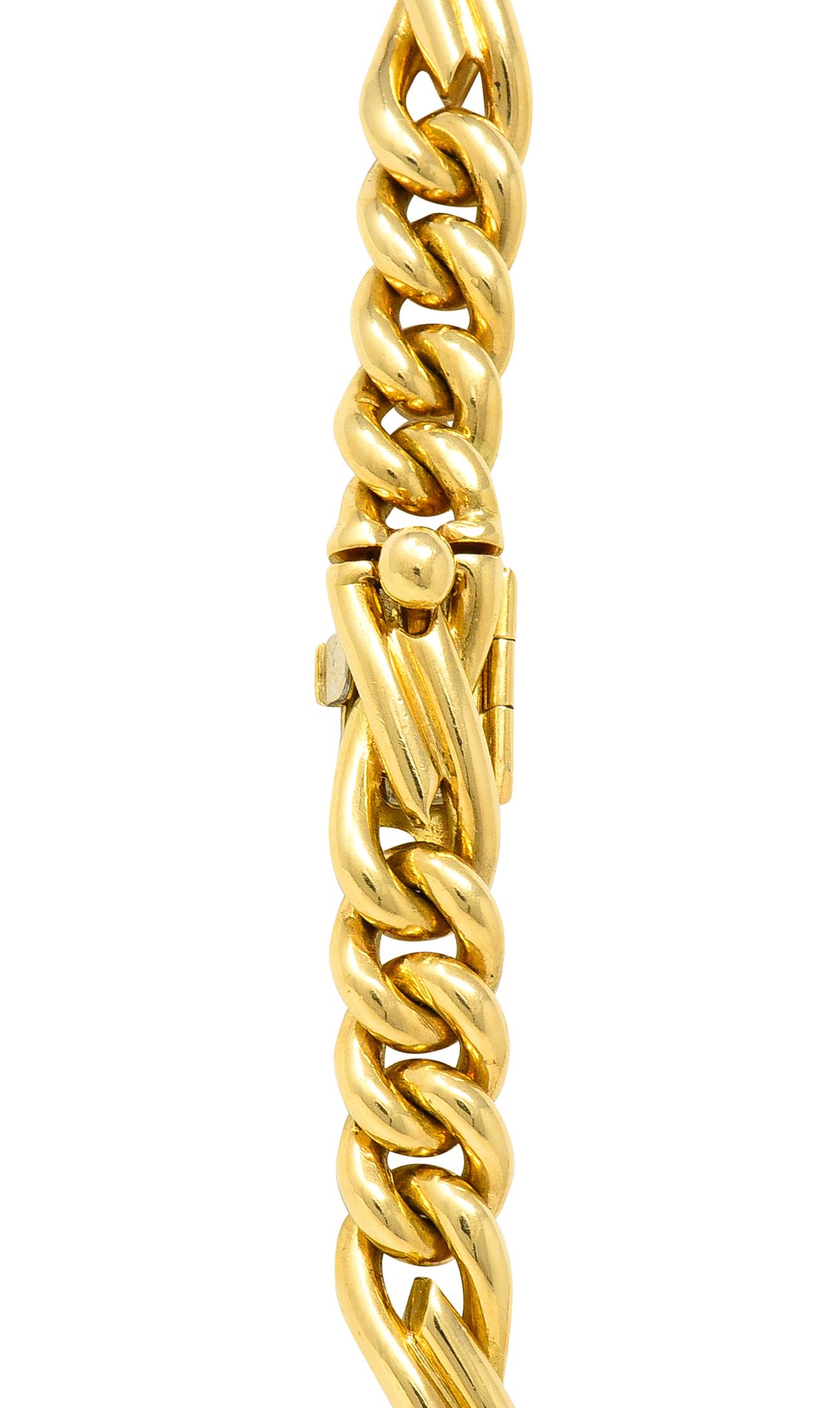 Bulgari Citrine Sapphire Tourmaline Cabochon 18 Karat Yellow Gold Chain Necklace 4