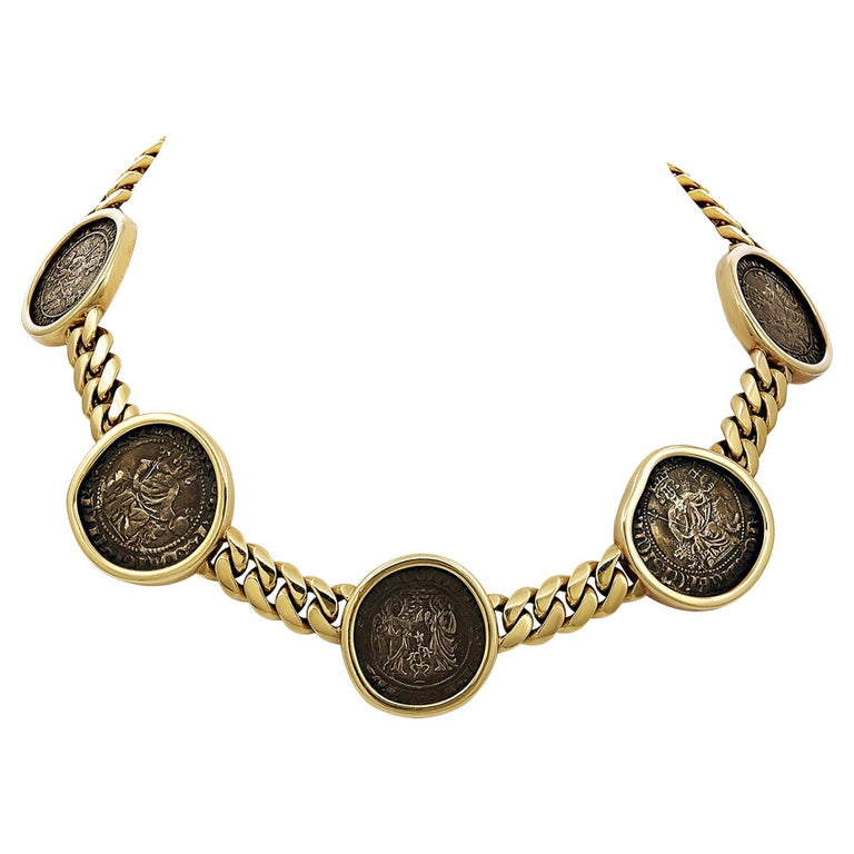 Bulgari Coin 'Monete' Necklace For Sale at 1stDibs