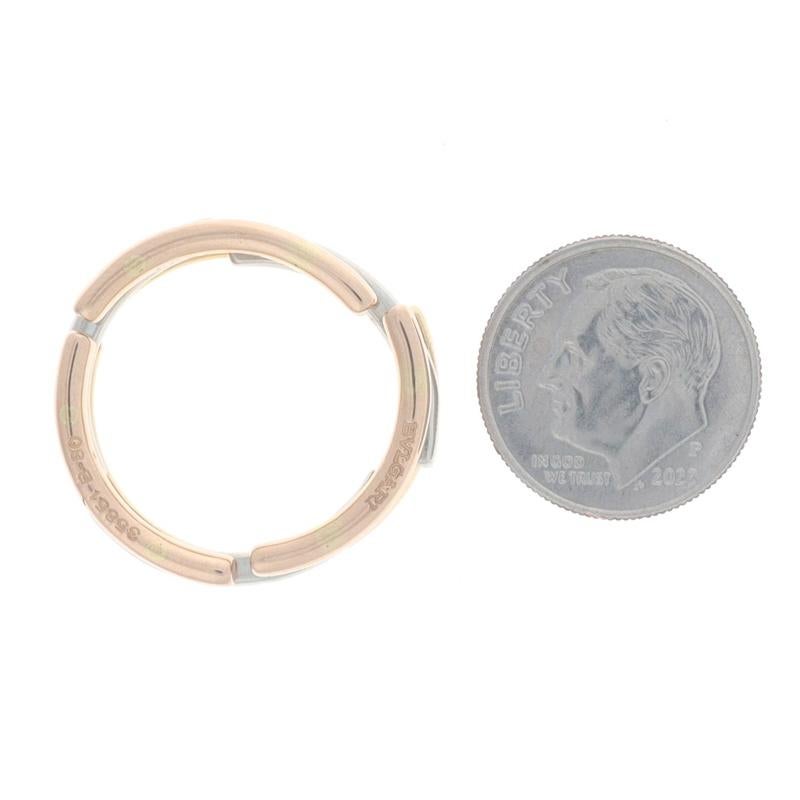 Bulgari Collapsible Tri Color Bandband - Gelbgold 14k Ring Größe 8 3/4 1