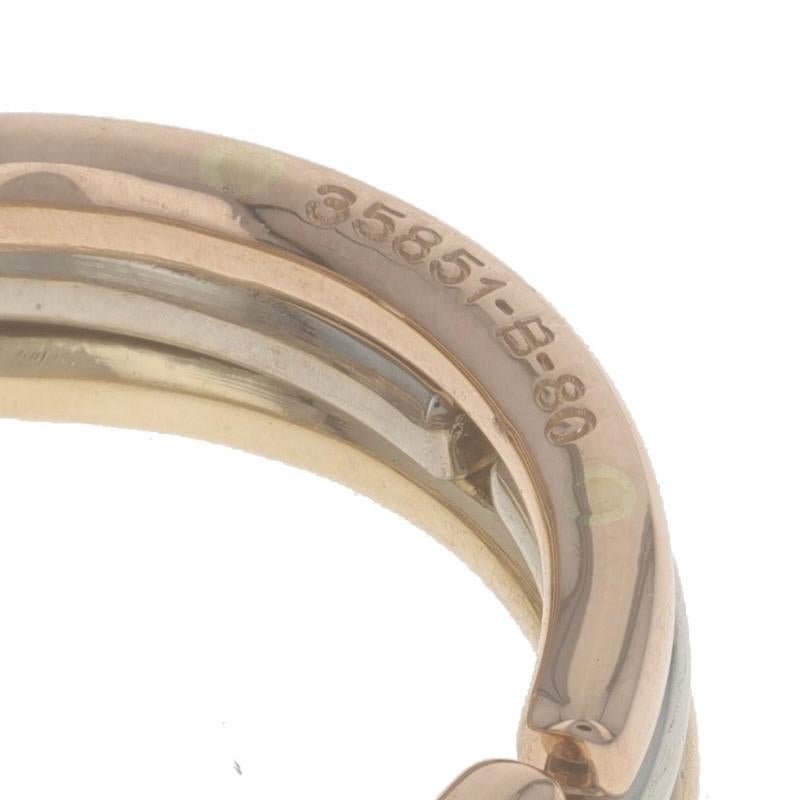 Bulgari Collapsible Tri Color Bandband - Gelbgold 14k Ring Größe 8 3/4 3