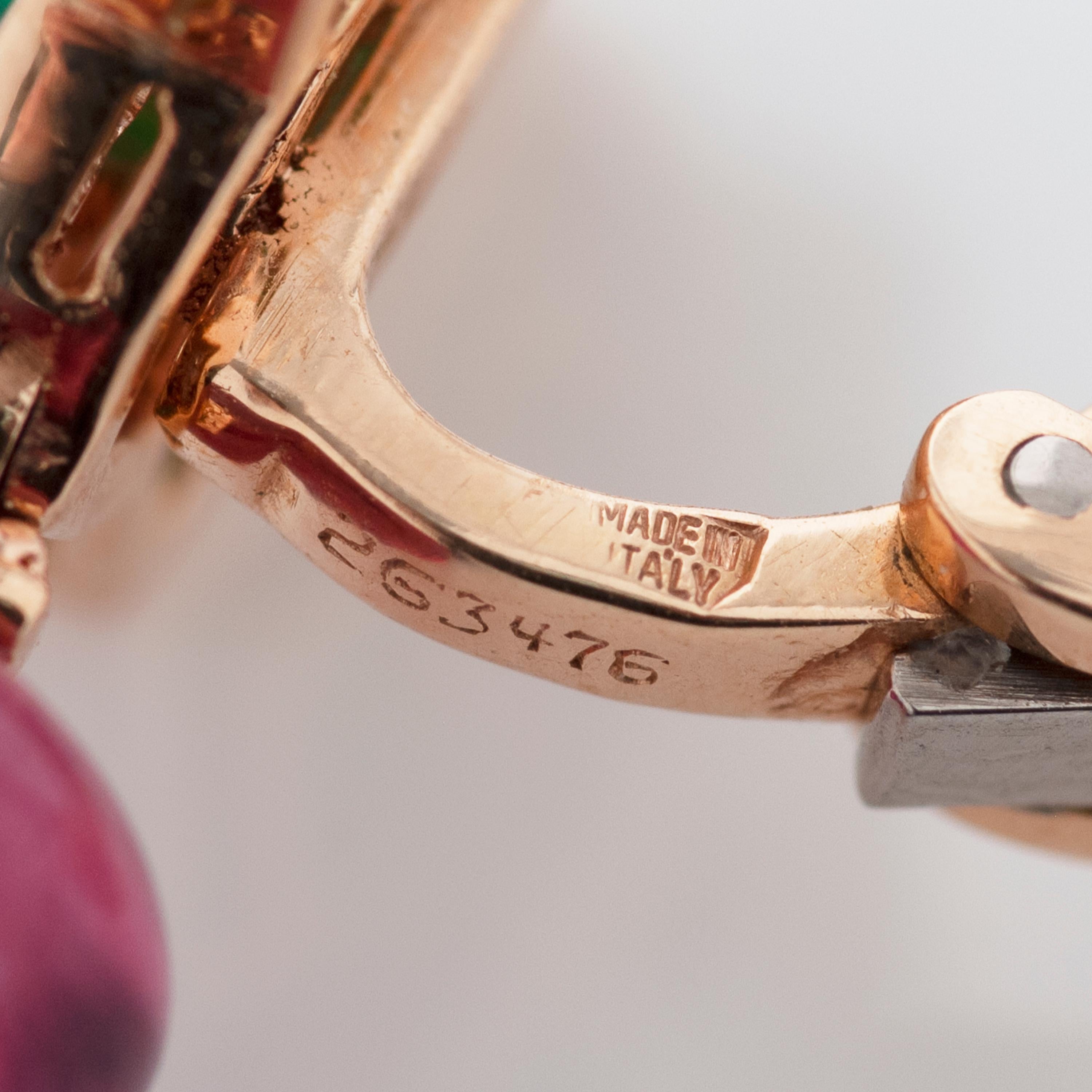 Bulgari Color Treasures Collection Diamant- und Multi-Edelstein-Ohrringe in 18KYG Damen