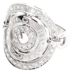 Konzentrischer Diamantring aus 18 Karat Weißgold mit 0,66 Karat