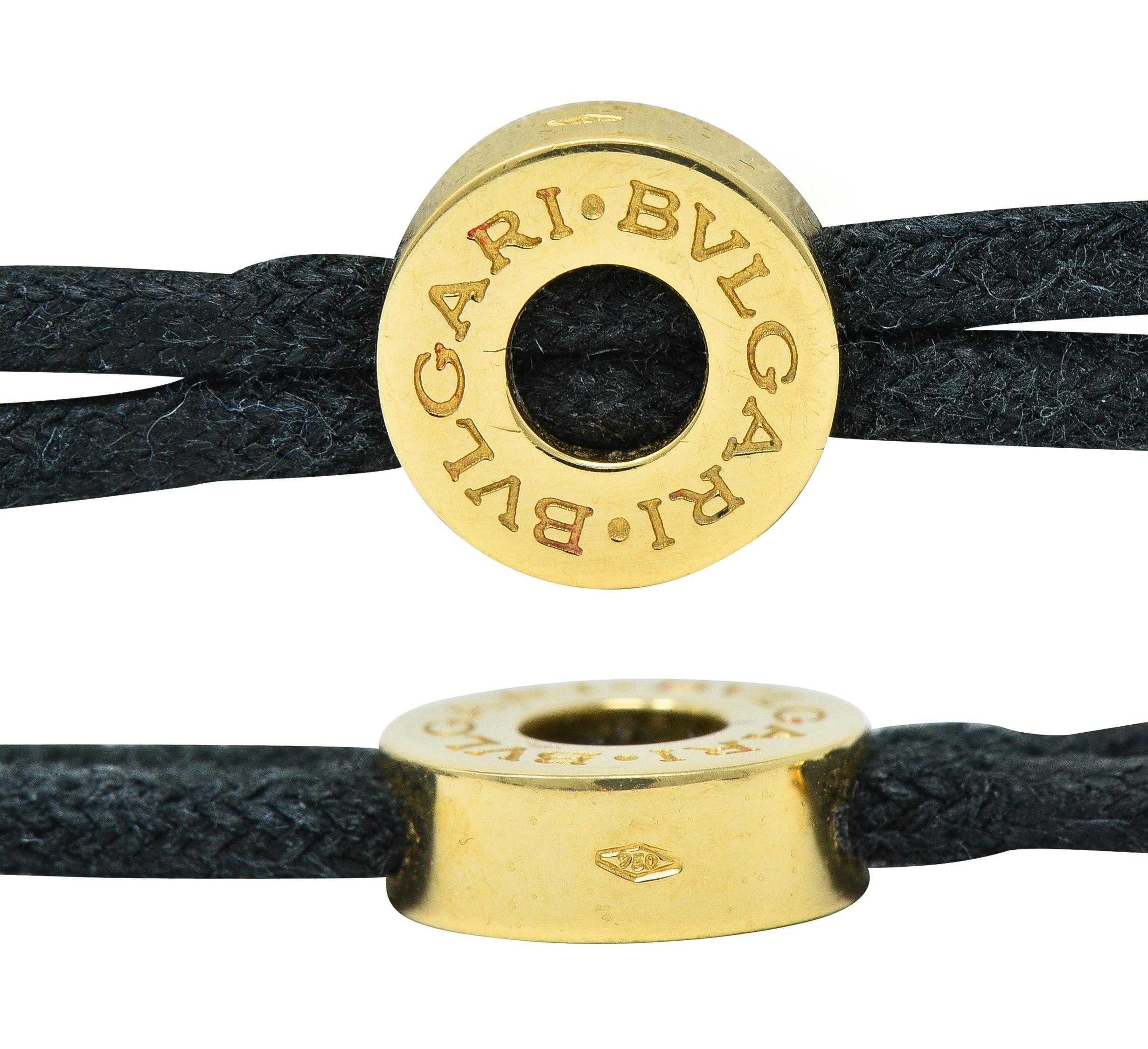 Bulgari Contemporary 18 Karat Yellow Gold Cord Parentesi Pendant Necklace For Sale 8