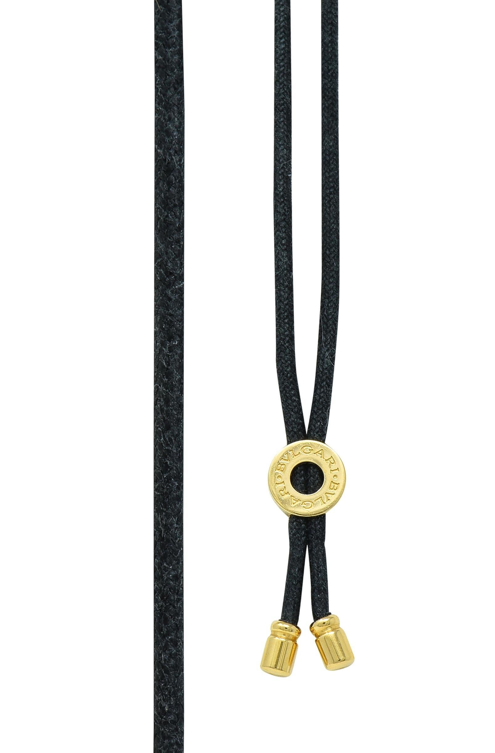 Bulgari Contemporary 18 Karat Yellow Gold Cord Parentesi Pendant Necklace For Sale 5