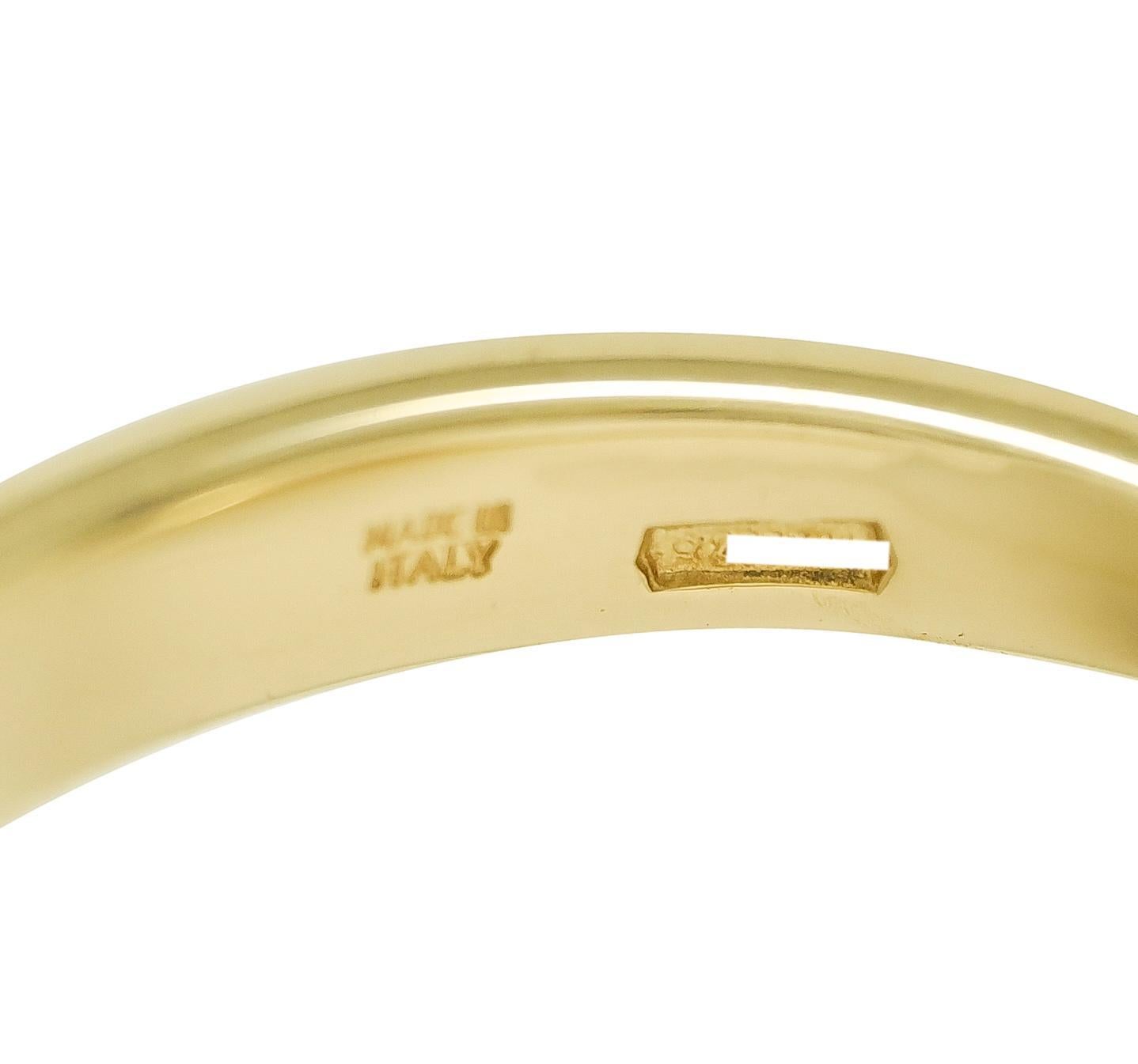 Bulgari Zeitgenössischer Diamant 18 Karat zweifarbig Gold Flip Signet Ring im Angebot 6