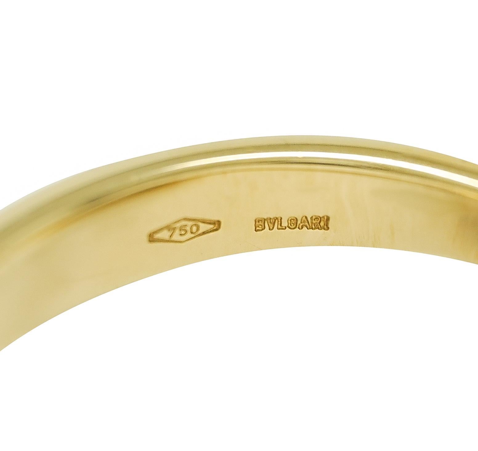 Bulgari Zeitgenössischer Diamant 18 Karat zweifarbig Gold Flip Signet Ring im Angebot 5