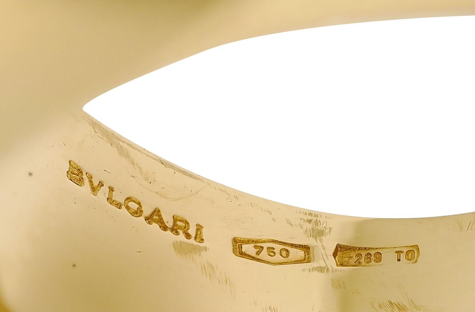 Bague Abbraccio en or jaune 18 carats avec diamant contemporain Bulgari Pour femmes en vente