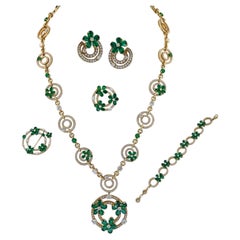 Bulgari Contemporary Diamond Emerald Parure Suite