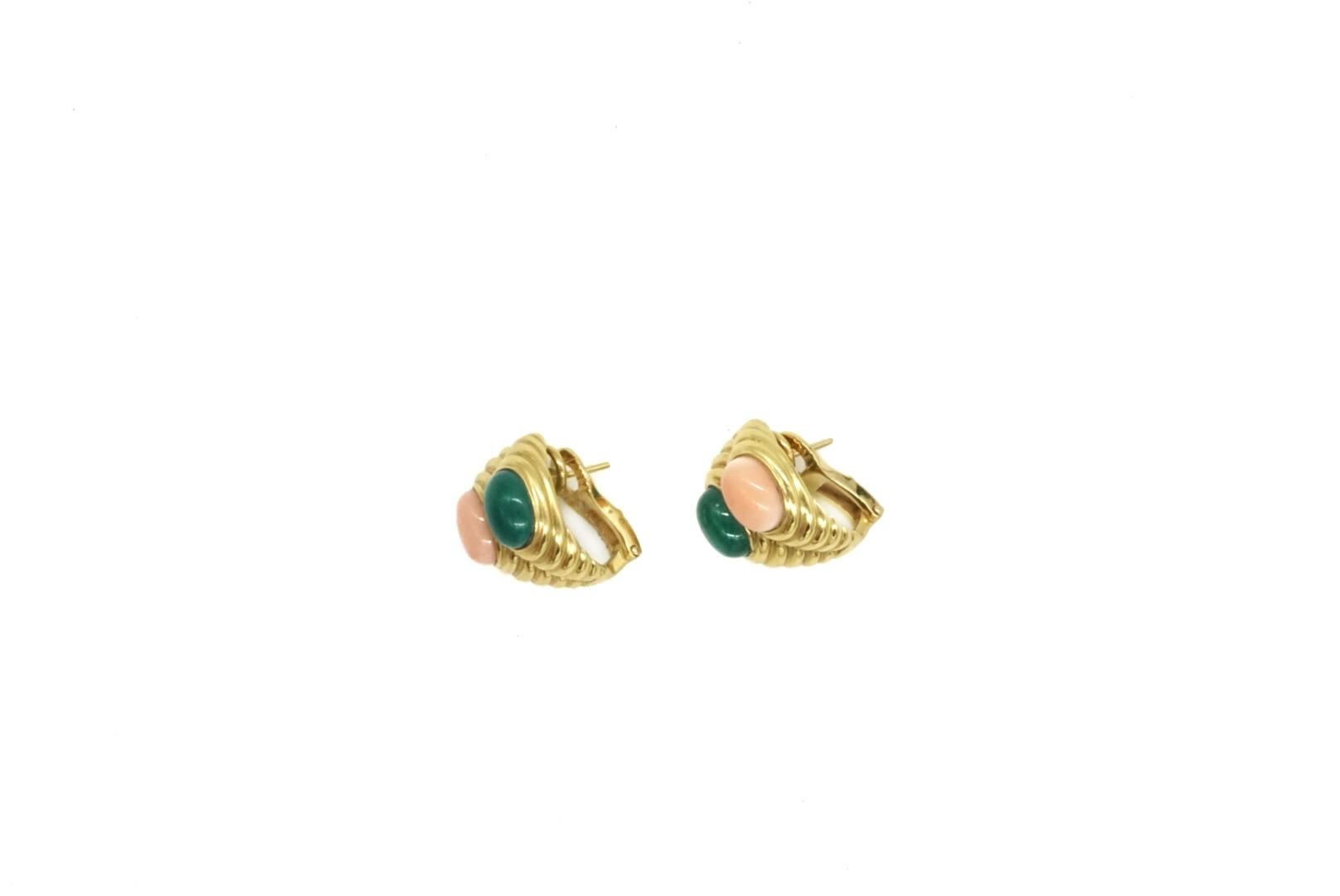 bulgari malachite earrings