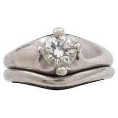 Bulgari Corona Diamond Platinum Wedding Ring Set