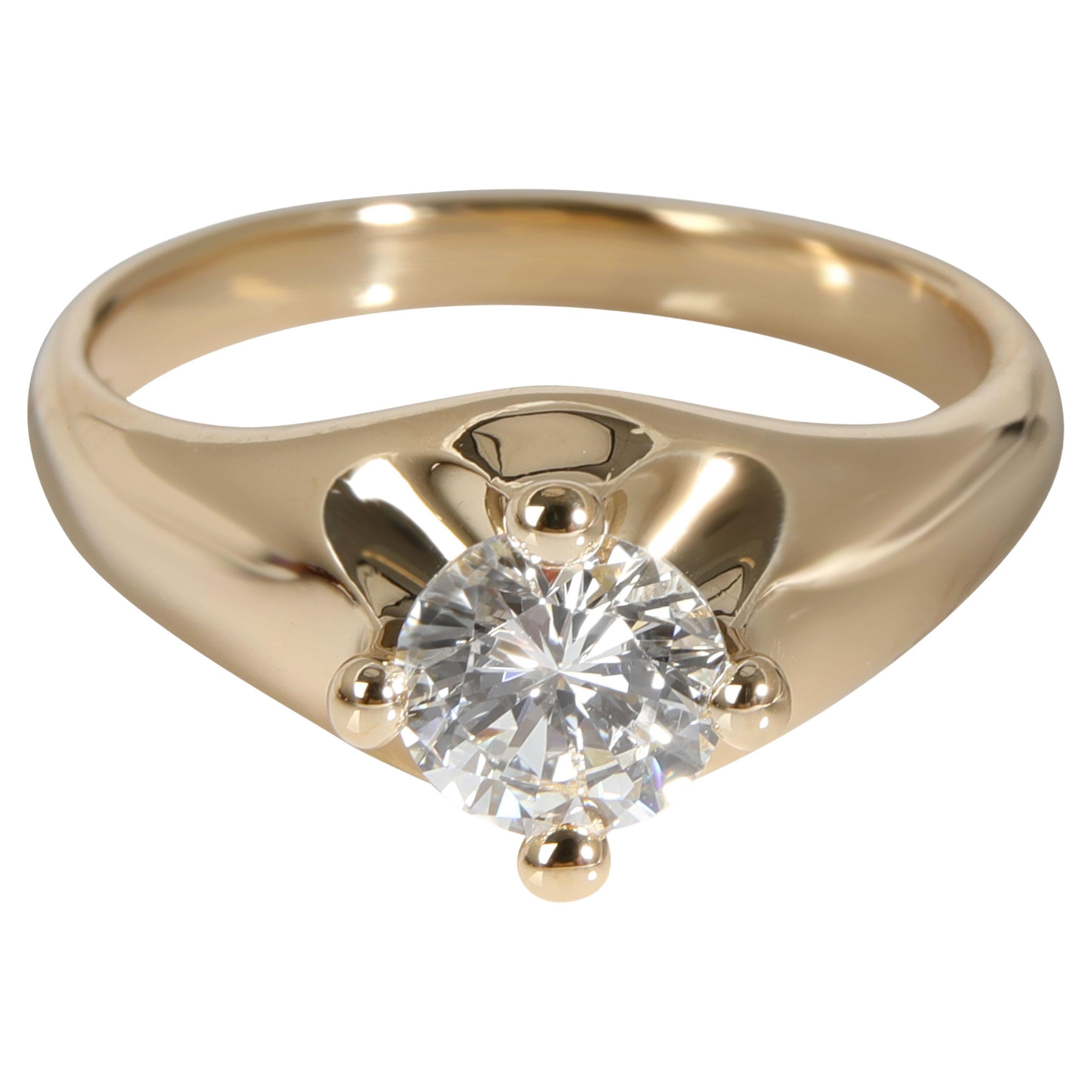 Bulgari Corona Diamond Solitaire Engagement Ring in 18K Gold G VS1 0.65 CTW