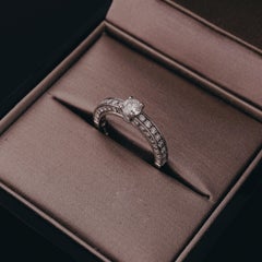 Bulgari, "Dedicata a Venezia 1503" Round Cut GIA 0.30 Carat D/IF Diamond Ring