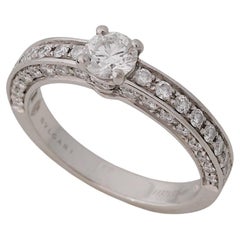 Bulgari, "Dedicata a Venezia 1503" Round Cut GIA 0.30 Carat D/IF Diamond Ring