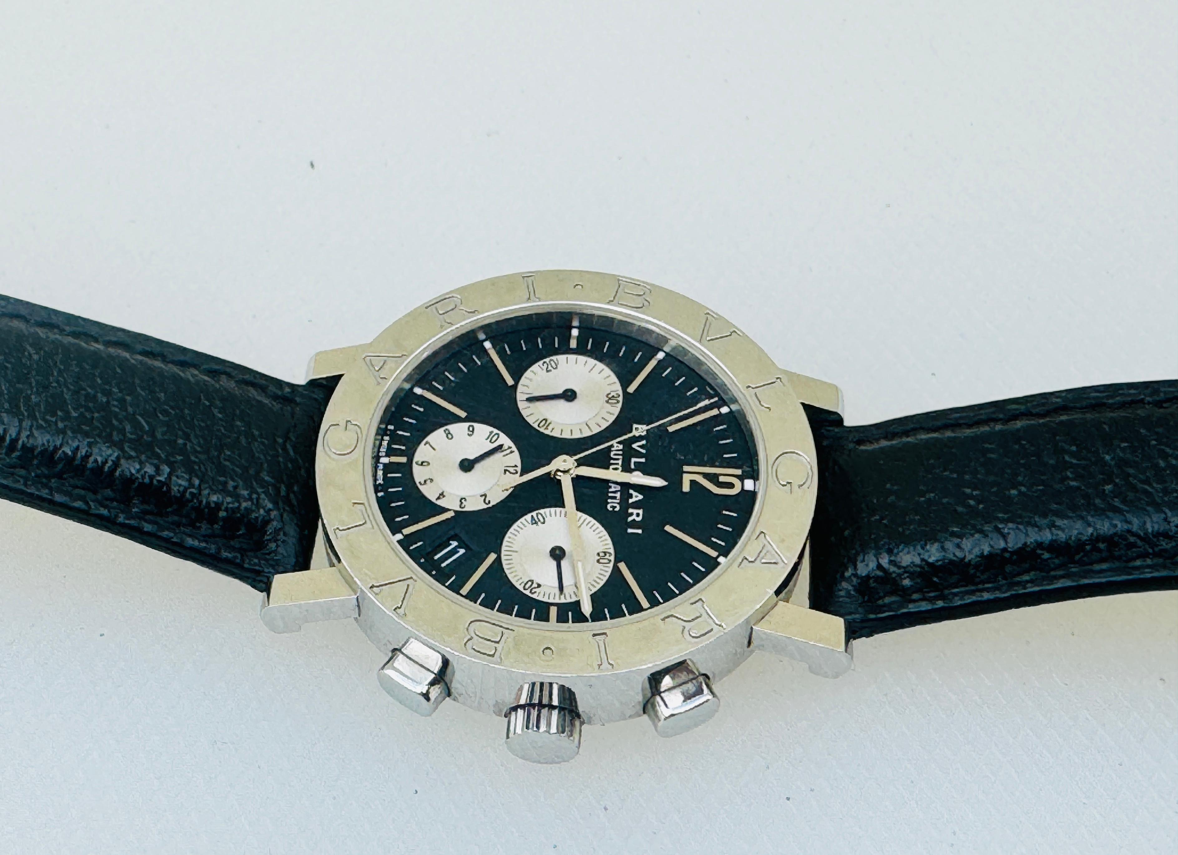 Bulgari Diagono Bvlgari Chronograph Automatic Watch For Sale 9