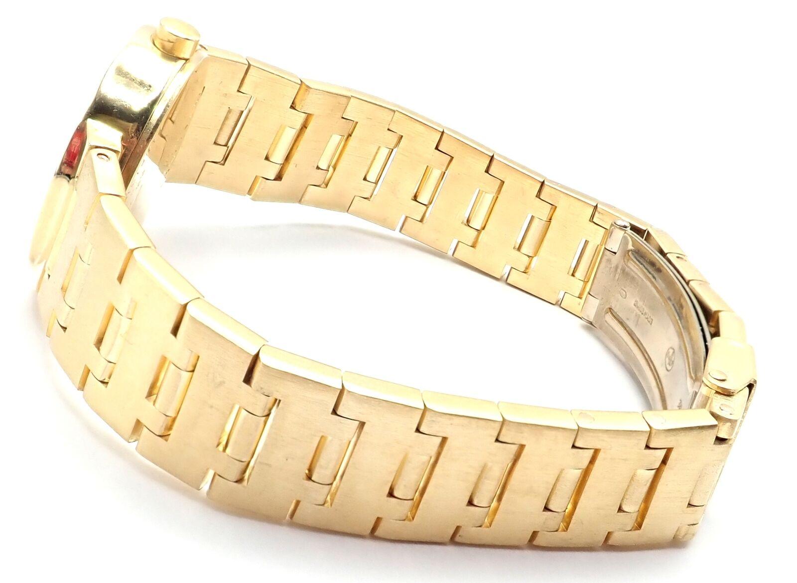 Women's or Men's Bulgari Diagono Lady's Quartz Wristwatch Yellow Gold Bracelet Ref BB23GG