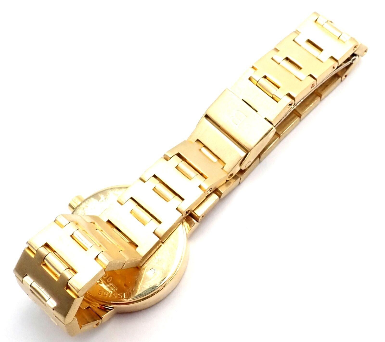 Bulgari Diagono Lady's Quartz Wristwatch Yellow Gold Bracelet Ref BB23GG 1
