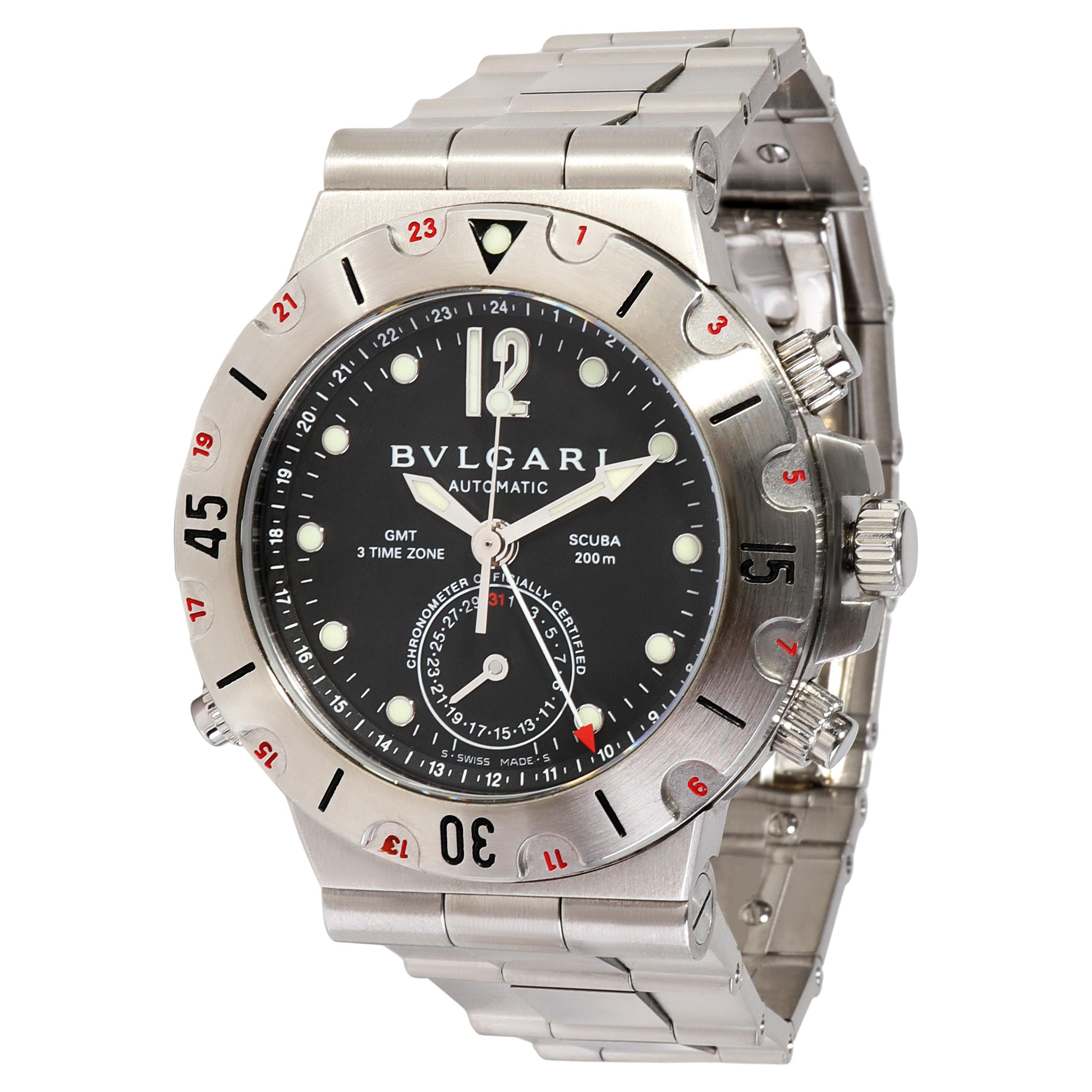 Bulgari Diagono Scuba GMTSD 38 S GMT Herrenuhr aus Edelstahl