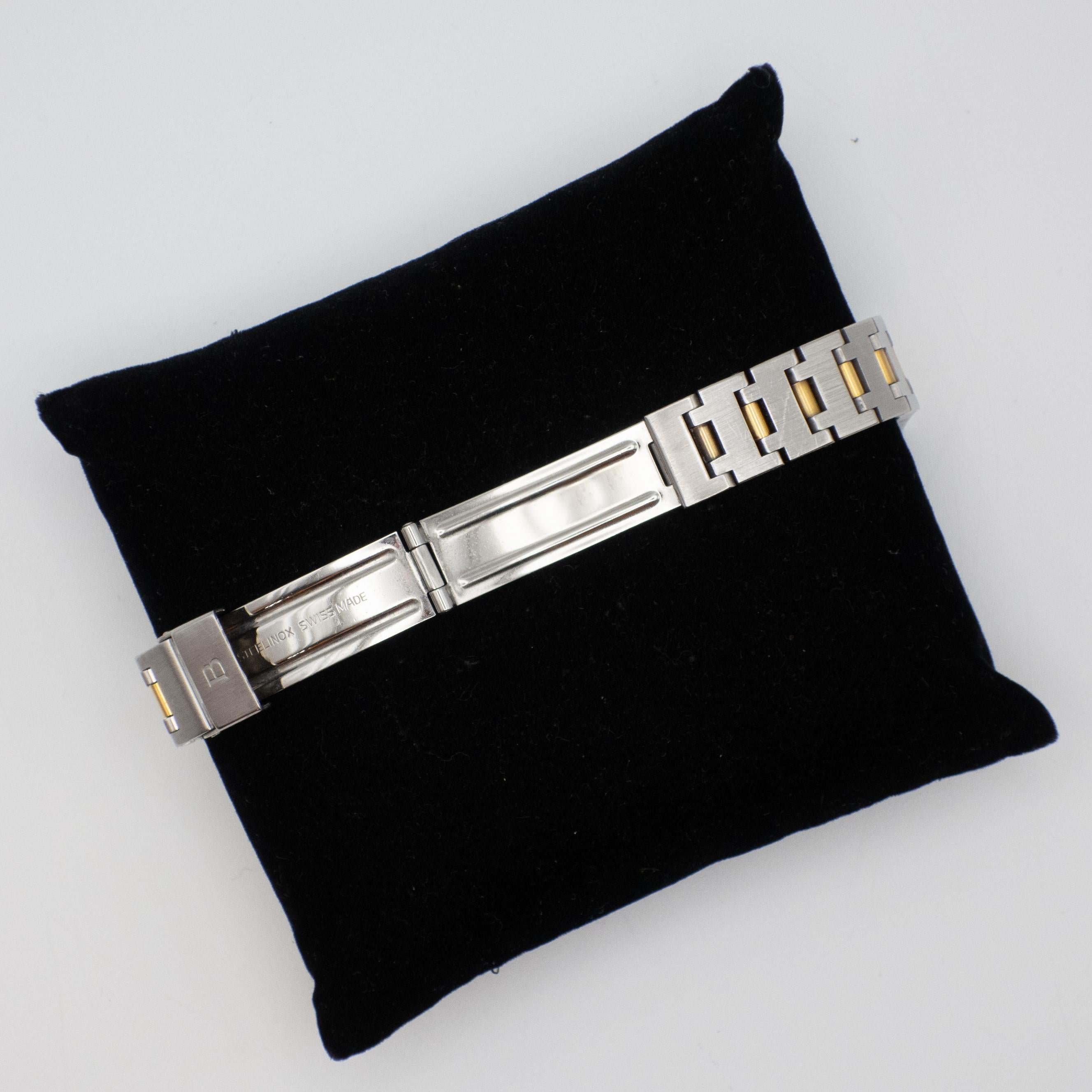 Bulgari Diagono Stainless Steel and 18K Yellow Gold Ladies Wrist Watch For Sale 6