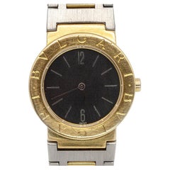Reloj de pulsera Bulgari Diagono para señora, acero y oro amarillo de 18 quilates
