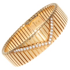 Bulgari Diamond 18 Karat Gold Tubogas Bracelet