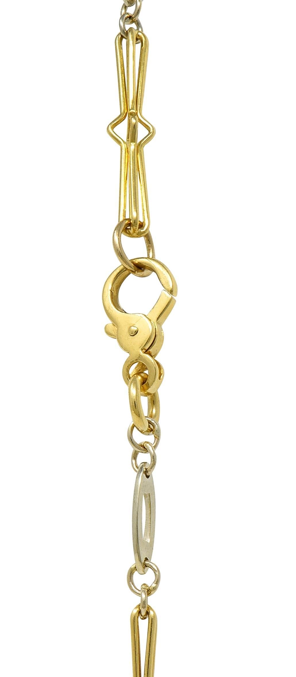 Bulgari Diamant 18 Karat Gold Vintage Zodiac Zwillinge Dog Tag Anhänger Halskette im Angebot 3