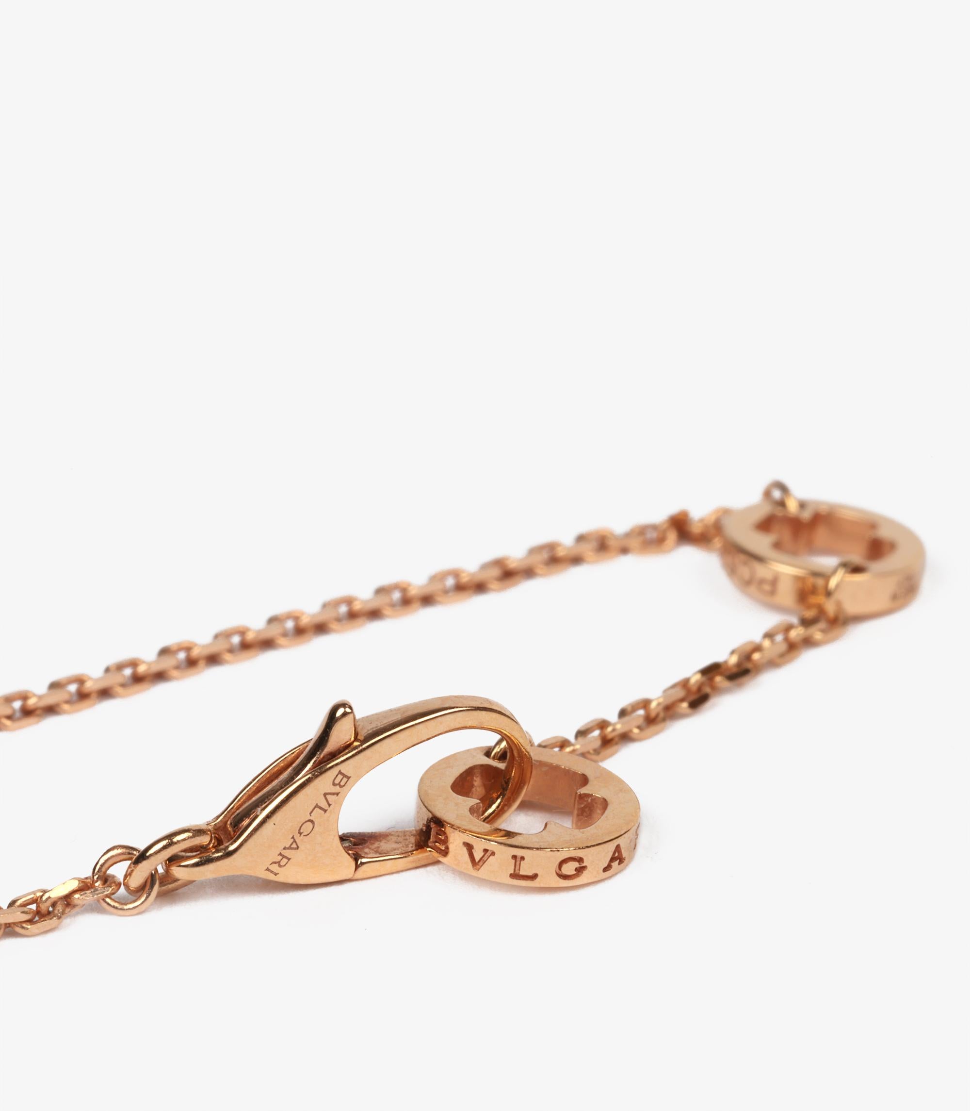 Ciondolo Fiorever in oro rosa 18ct con diamante Bulgari In condizioni ottime a Bishop's Stortford, Hertfordshire